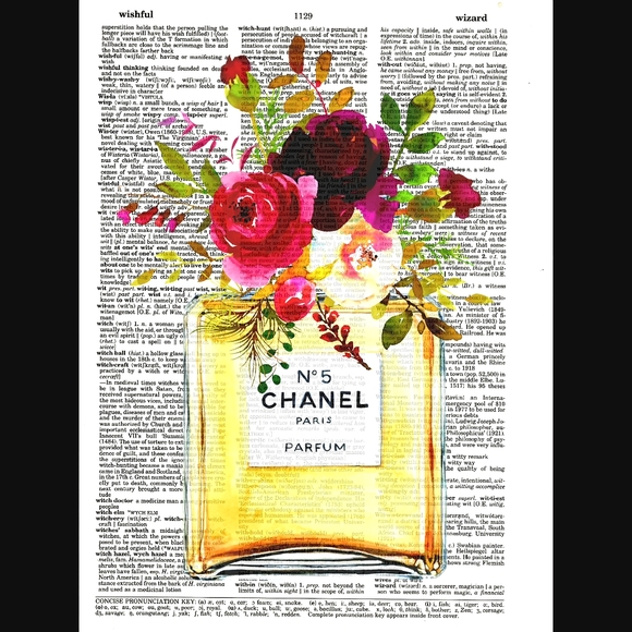 Red Rose Fashion Decor Vintag Dictionary Art Print - Picture 4 of 4